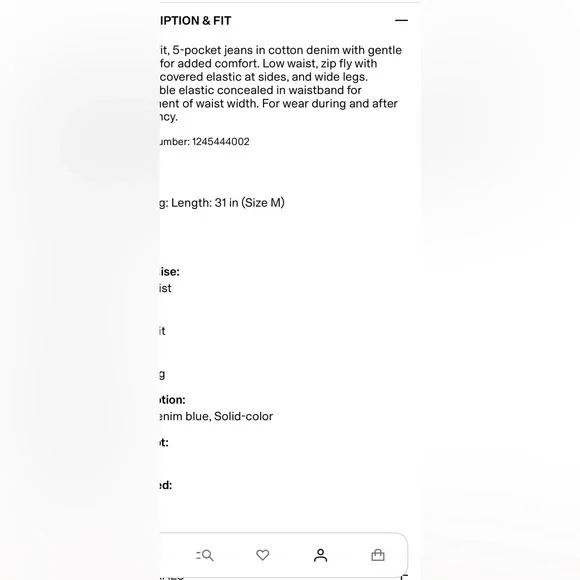 H&M Light Blue Wide Leg Jeans Maternity jeans - Picture 9 of 14